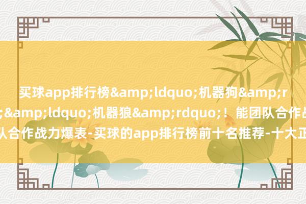 買球app排行榜&ldquo;機(jī)器狗&rdquo;&rarr;&ldquo;機(jī)器狼&rdquo;！能團(tuán)隊(duì)合作戰(zhàn)力爆表-買球的app排行榜前十名推薦-十大正規(guī)買球的app排行榜推薦